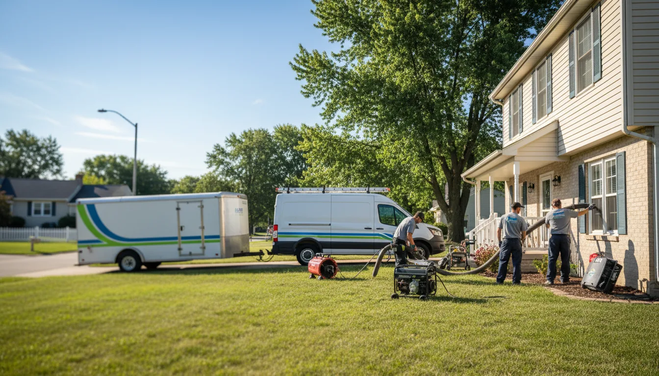 Flooded Basement Restoration And Cleanup With Repair in West Des Moines, IA near me